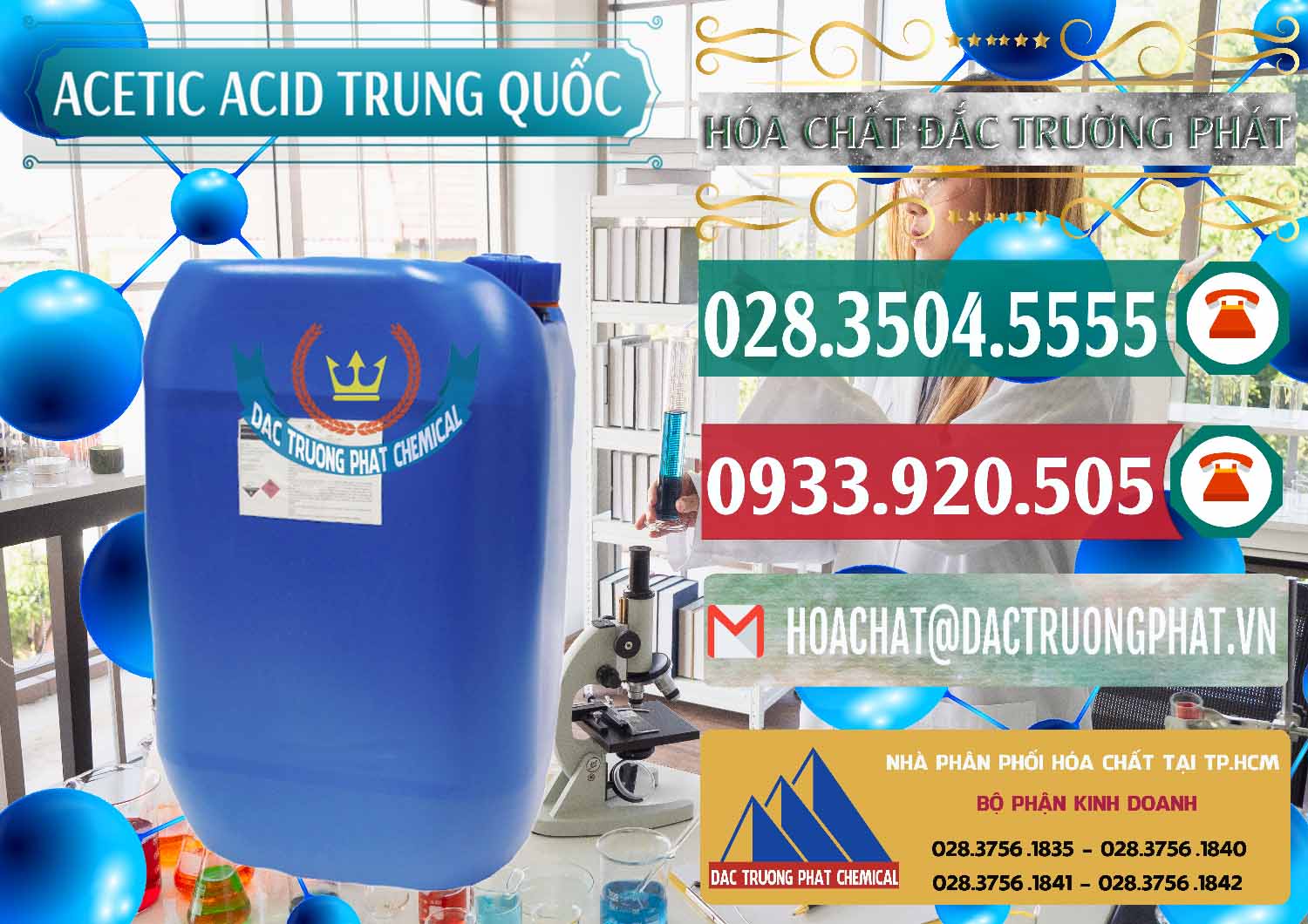 Đơn vị bán - phân phối Acetic Acid – Axit Acetic Trung Quốc China - 0358 - Nơi chuyên cung cấp - nhập khẩu hóa chất tại TP.HCM - muabanhoachat.vn