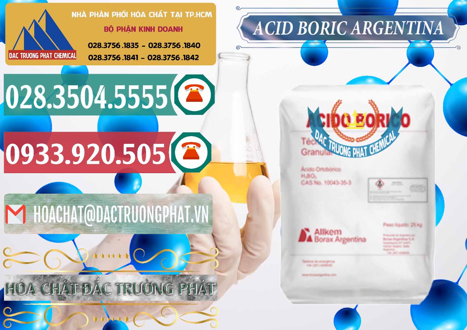 Nhập khẩu - bán Acid Boric – Axit Boric H3BO3 99% Allkem Argentina - 0448 - Chuyên phân phối và cung ứng hóa chất tại TP.HCM - muabanhoachat.vn
