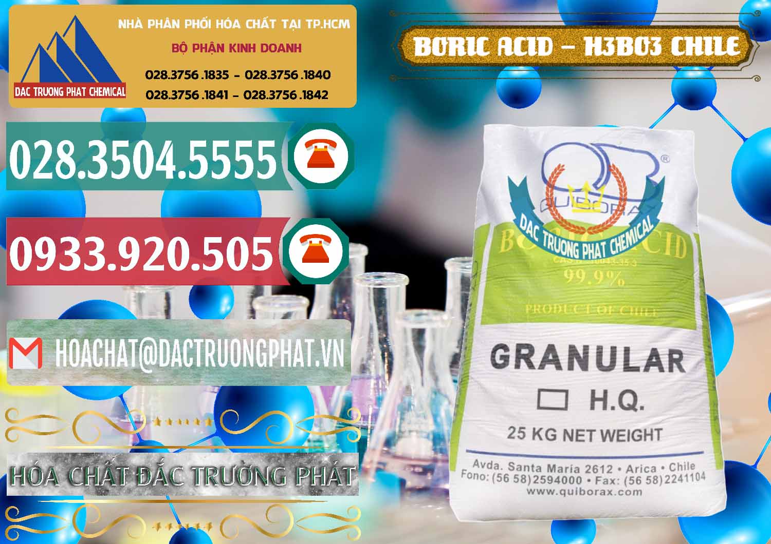 Nhà cung ứng và bán Acid Boric – Axit Boric H3BO3 99% Quiborax Chile - 0281 - Cty chuyên cung cấp & kinh doanh hóa chất tại TP.HCM - muabanhoachat.vn