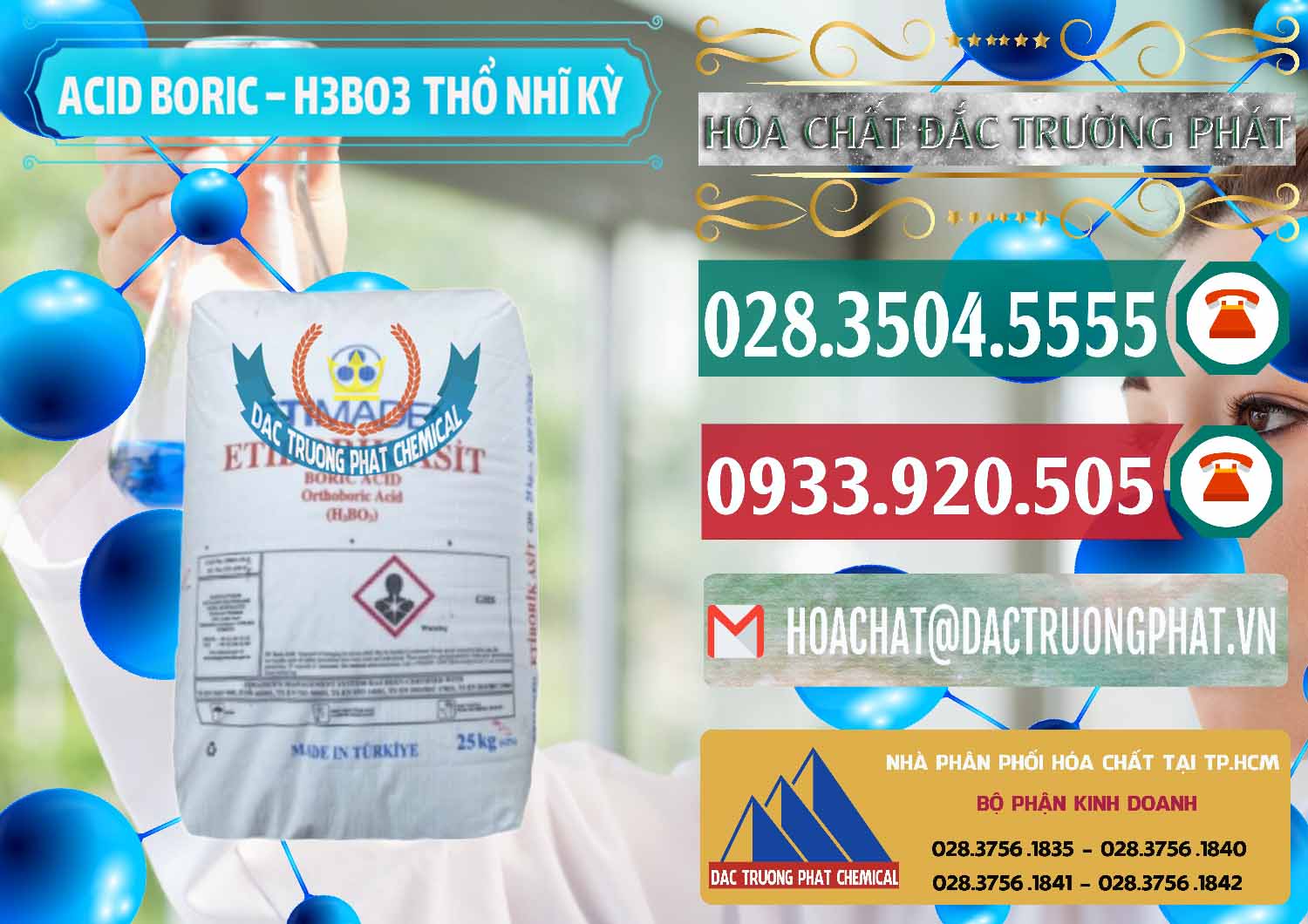 Chuyên bán ( cung cấp ) Acid Boric – Axit Boric H3BO3 Etimaden Thổ Nhĩ Kỳ Turkey - 0369 - Công ty chuyên nhập khẩu _ cung cấp hóa chất tại TP.HCM - muabanhoachat.vn