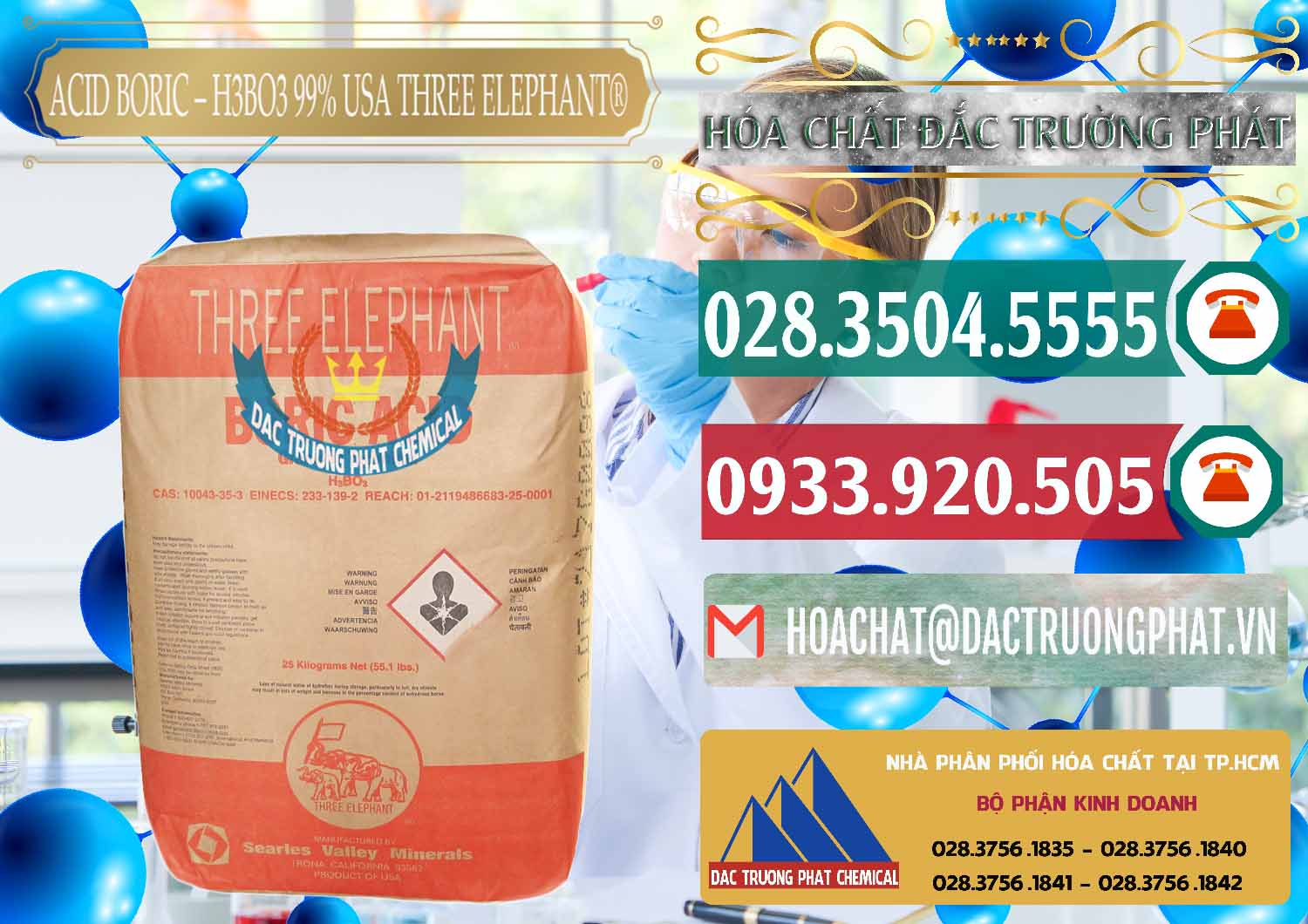 Công ty cung ứng - bán Acid Boric – Axit Boric H3BO3 Mỹ USA Three Elephant® - 0005 - Cung cấp - kinh doanh hóa chất tại TP.HCM - muabanhoachat.vn