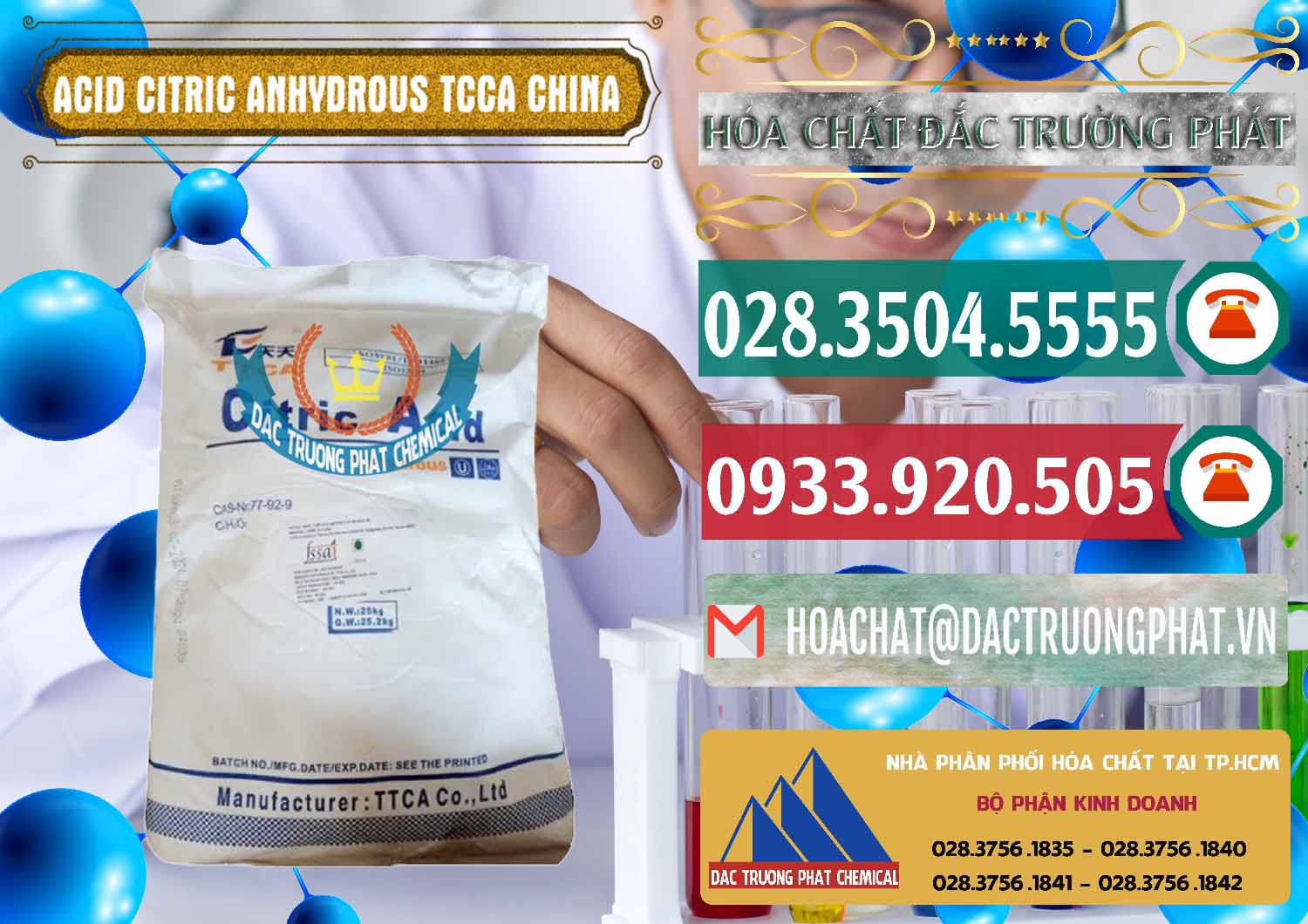 Cty chuyên bán & phân phối Acid Citric - Axit Citric Anhydrous TCCA Trung Quốc China - 0442 - Đơn vị nhập khẩu _ cung cấp hóa chất tại TP.HCM - muabanhoachat.vn