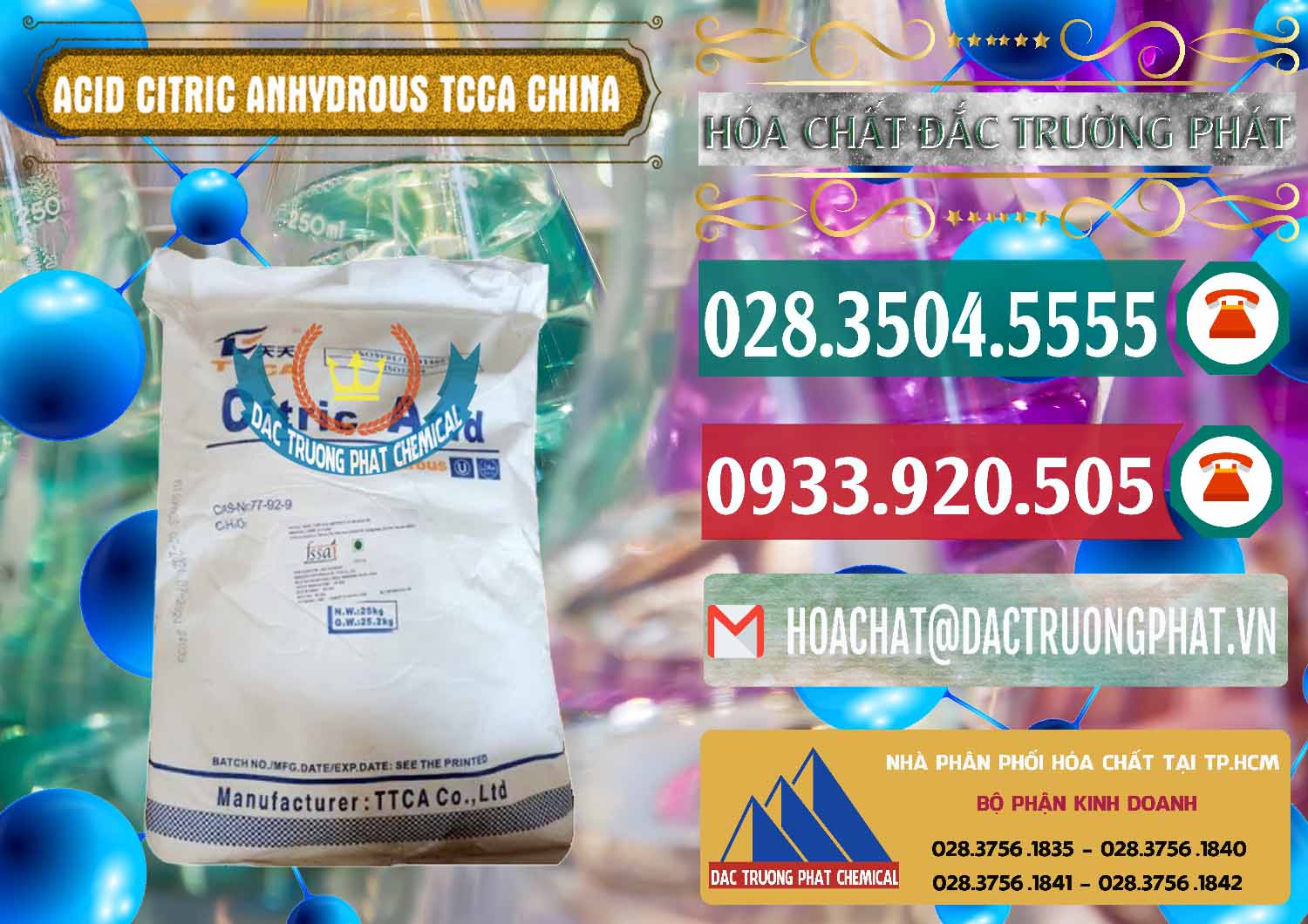 Nhập khẩu và bán Acid Citric - Axit Citric Anhydrous TCCA Trung Quốc China - 0442 - Cty phân phối _ bán hóa chất tại TP.HCM - muabanhoachat.vn