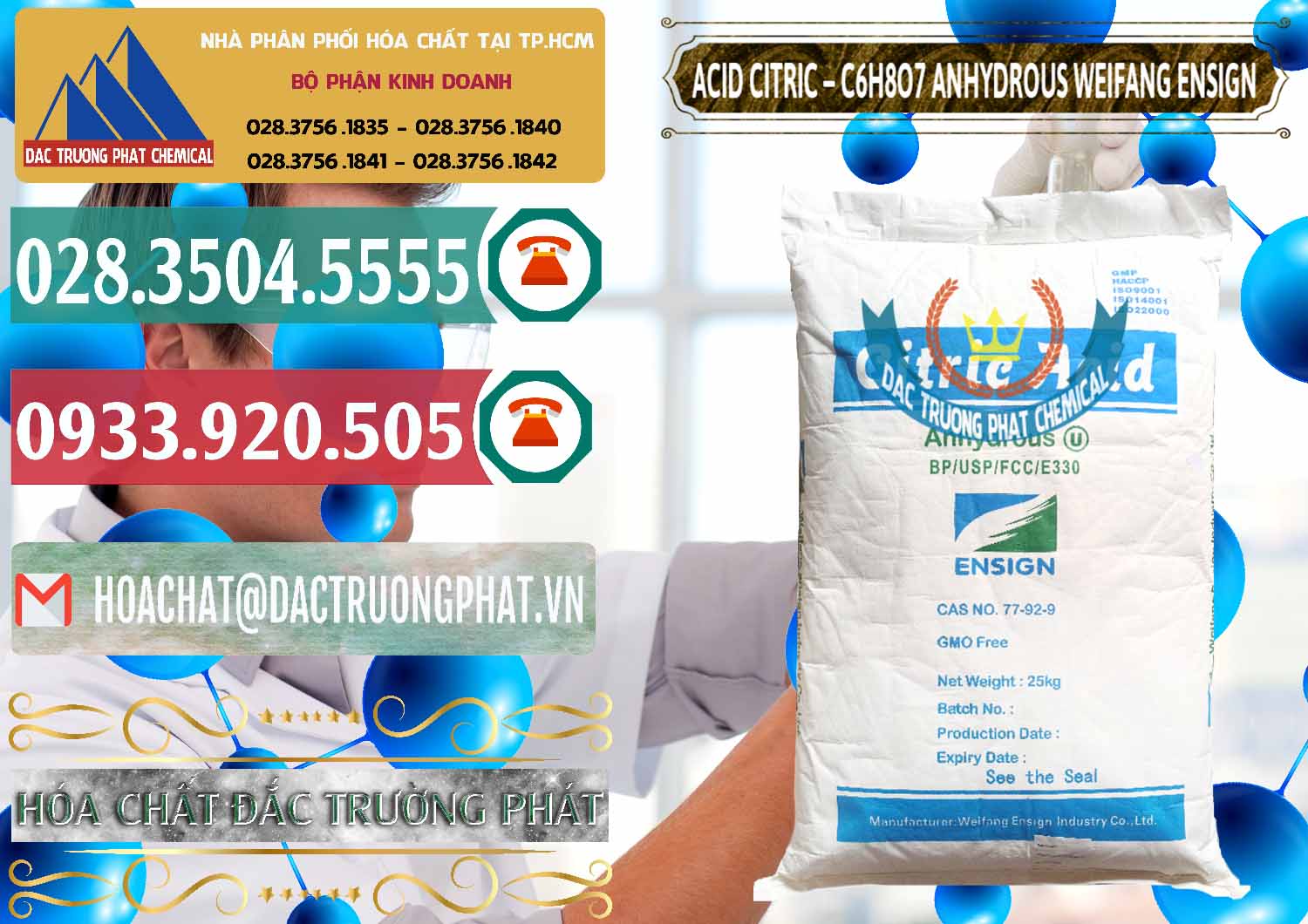 Nơi bán & cung ứng Acid Citric - Axit Citric Khan Anhydrous Weifang Trung Quốc China - 0008 - Cty cung cấp và nhập khẩu hóa chất tại TP.HCM - muabanhoachat.vn
