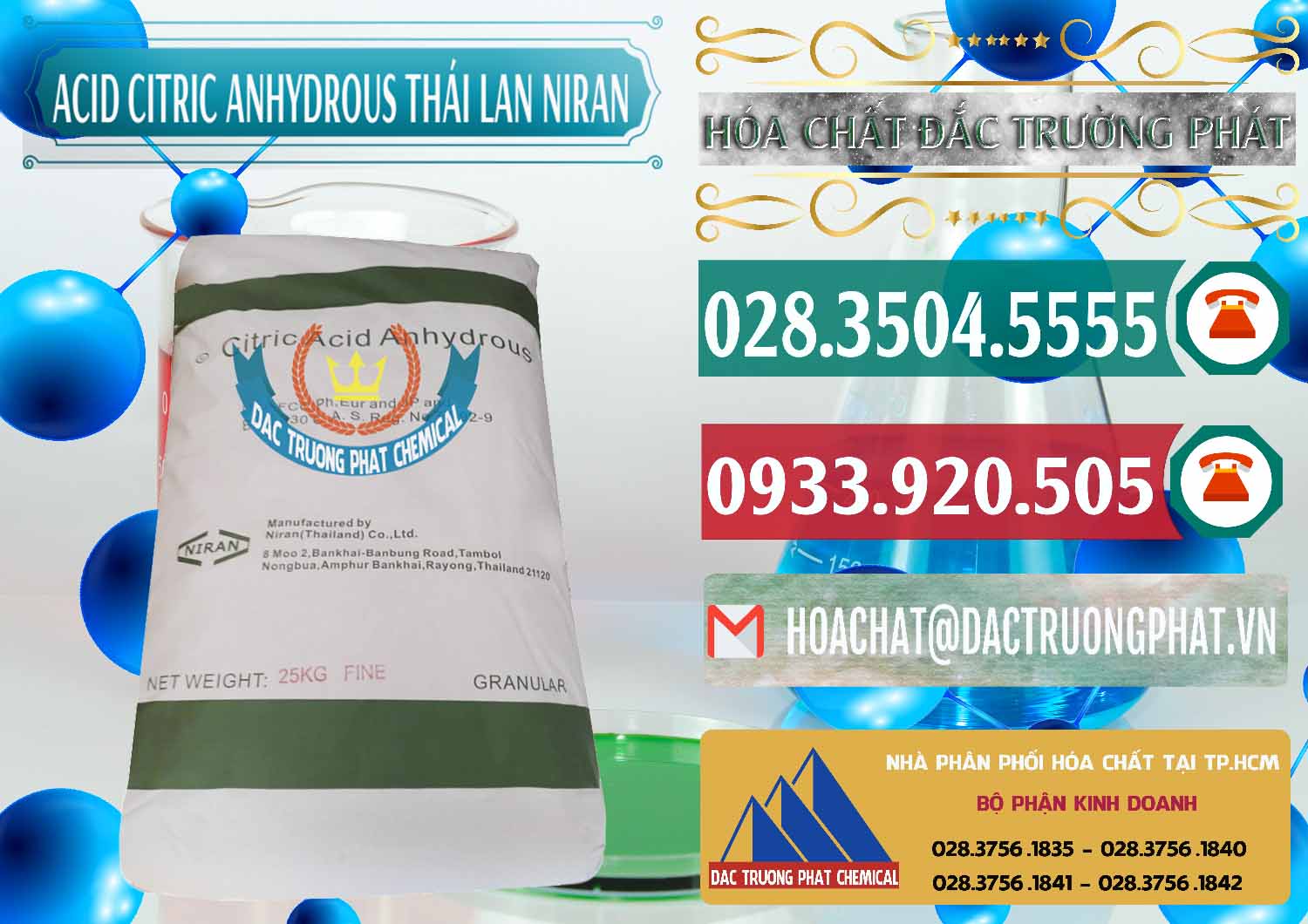 Đơn vị phân phối và bán Acid Citric - Axit Citric Anhydrous - Thái Lan Niran - 0231 - Công ty chuyên kinh doanh & phân phối hóa chất tại TP.HCM - muabanhoachat.vn