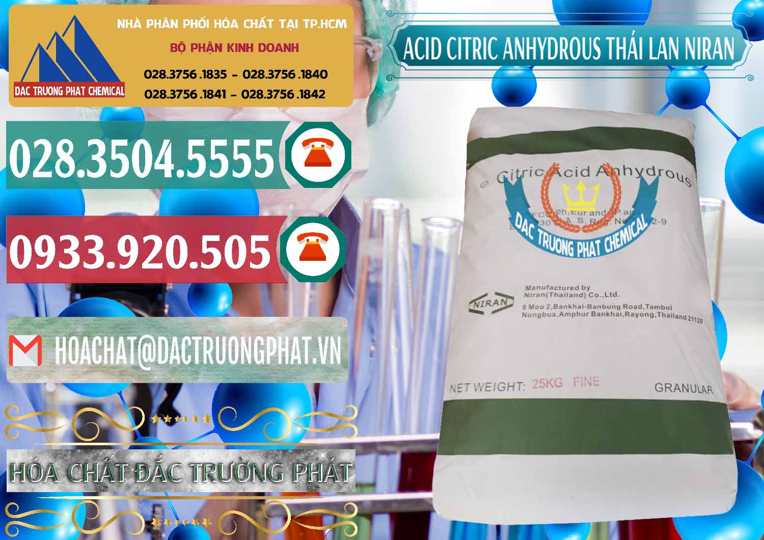 Công ty kinh doanh và bán Acid Citric - Axit Citric Anhydrous - Thái Lan Niran - 0231 - Nhà cung cấp - nhập khẩu hóa chất tại TP.HCM - muabanhoachat.vn