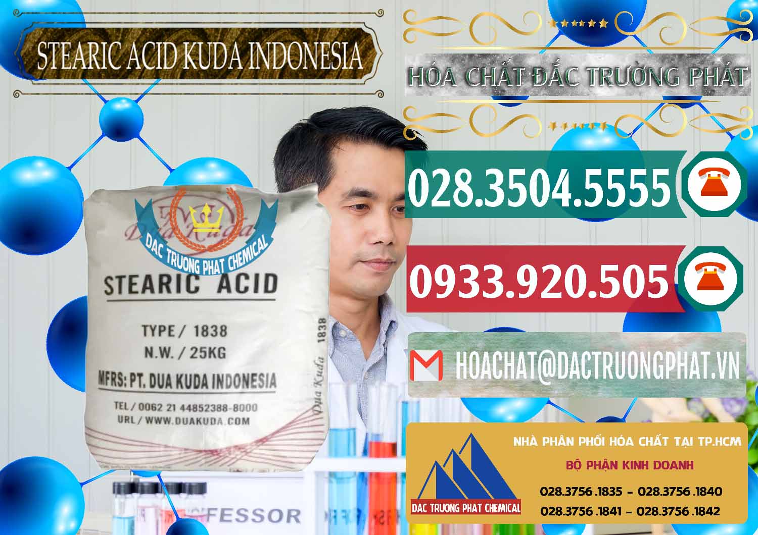 Đơn vị kinh doanh ( bán ) Axit Stearic - Stearic Acid Dua Kuda Indonesia - 0388 - Cty chuyên nhập khẩu & phân phối hóa chất tại TP.HCM - muabanhoachat.vn