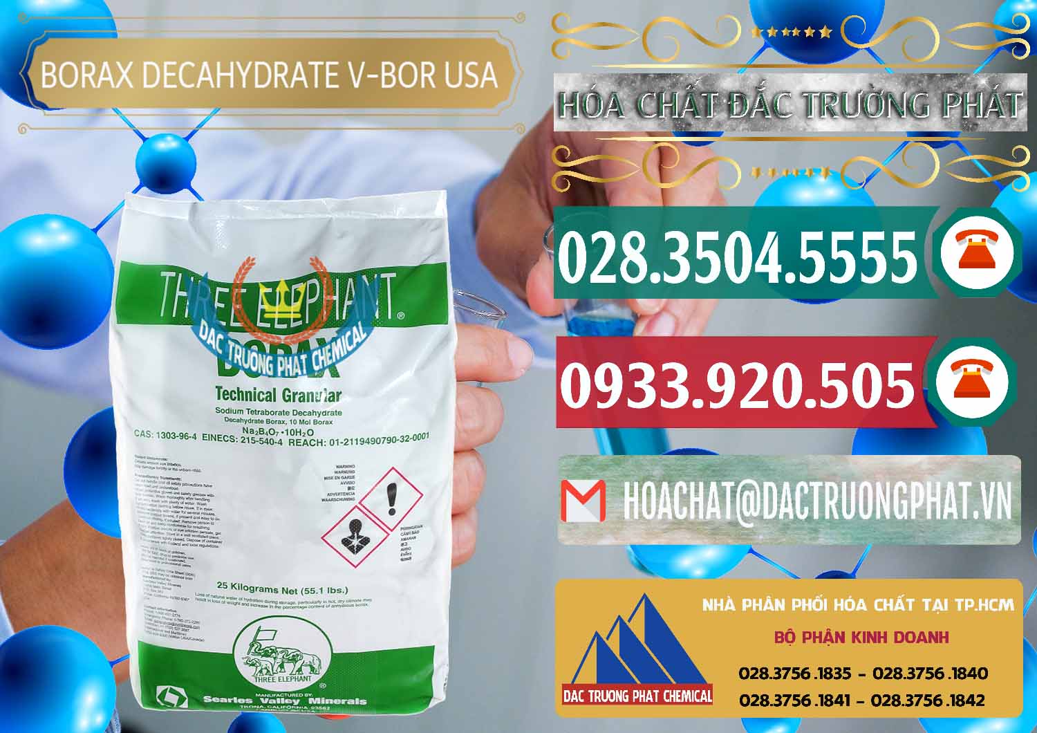 Bán ( cung ứng ) Borax Decahydrate NA2B4O7.10H2O Mỹ V-Bor Usa - 0032 - Nơi chuyên phân phối _ nhập khẩu hóa chất tại TP.HCM - muabanhoachat.vn