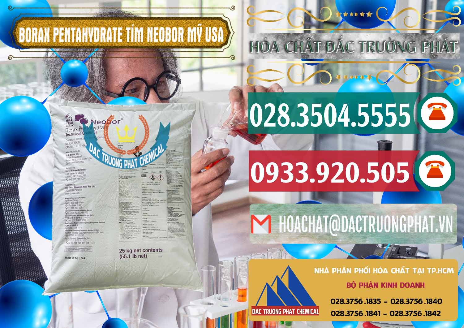 Kinh doanh và bán Borax Pentahydrate Bao Tím Neobor TG Mỹ Usa - 0277 - Đơn vị chuyên kinh doanh - cung cấp hóa chất tại TP.HCM - muabanhoachat.vn