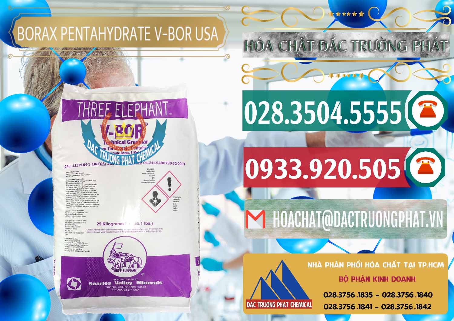 Đơn vị phân phối & bán Borax Pentahydrate NA2B4O7.5H2O Mỹ V-Bor Usa - 0035 - Đơn vị cung cấp - phân phối hóa chất tại TP.HCM - muabanhoachat.vn