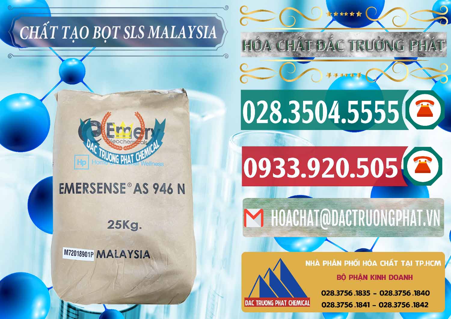 Nơi bán _ phân phối Chất Tạo Bọt SLS Emery - Emersense AS 946N Mã Lai Malaysia - 0423 - Cty chuyên cung cấp _ bán hóa chất tại TP.HCM - muabanhoachat.vn