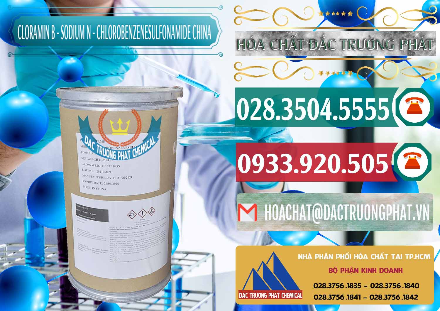 Nơi chuyên cung cấp - bán Cloramin B Khử Trùng, Diệt Khuẩn Trung Quốc China - 0298 - Cung cấp _ nhập khẩu hóa chất tại TP.HCM - muabanhoachat.vn