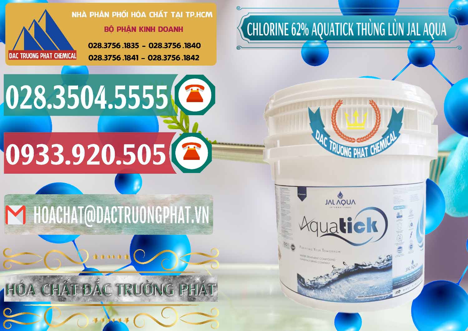 Cty cung ứng - bán Chlorine – Clorin 62% Aquatick Thùng Lùn Jal Aqua Ấn Độ India - 0238 - Đơn vị cung cấp - kinh doanh hóa chất tại TP.HCM - muabanhoachat.vn