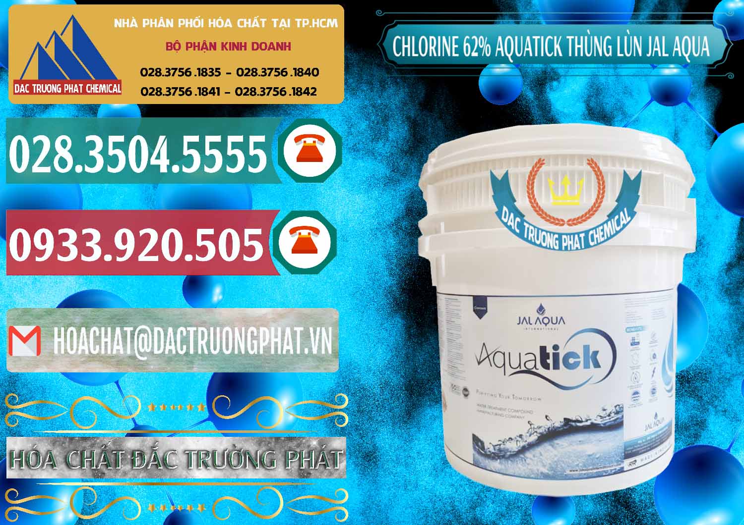 Cty chuyên cung ứng - bán Chlorine – Clorin 62% Aquatick Thùng Lùn Jal Aqua Ấn Độ India - 0238 - Cty cung ứng - phân phối hóa chất tại TP.HCM - muabanhoachat.vn