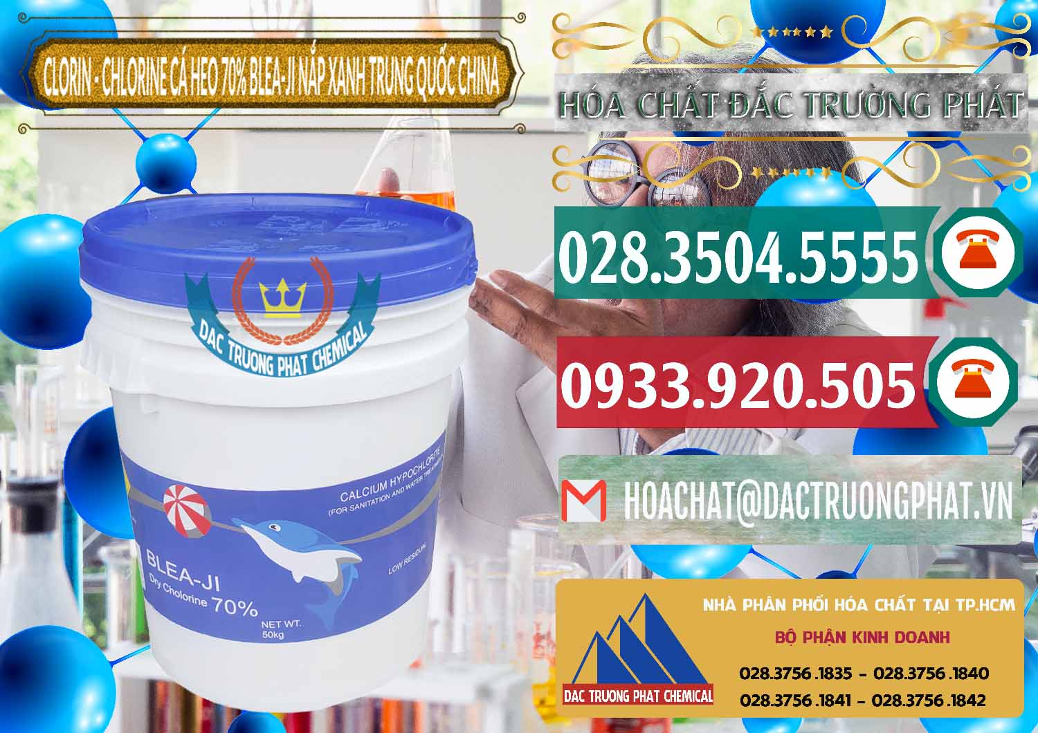 Đơn vị chuyên nhập khẩu ( bán ) Clorin - Chlorine Cá Heo 70% Cá Heo Blea-Ji Thùng Tròn Nắp Xanh Trung Quốc China - 0208 - Cty chuyên kinh doanh - cung cấp hóa chất tại TP.HCM - muabanhoachat.vn