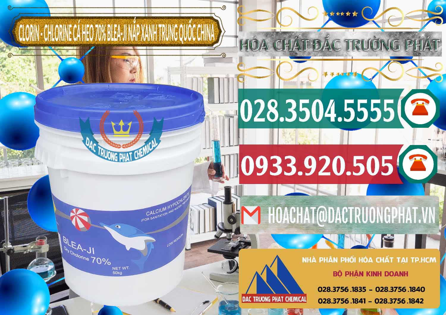 Cty chuyên cung ứng ( bán ) Clorin - Chlorine Cá Heo 70% Cá Heo Blea-Ji Thùng Tròn Nắp Xanh Trung Quốc China - 0208 - Nhà cung cấp - phân phối hóa chất tại TP.HCM - muabanhoachat.vn