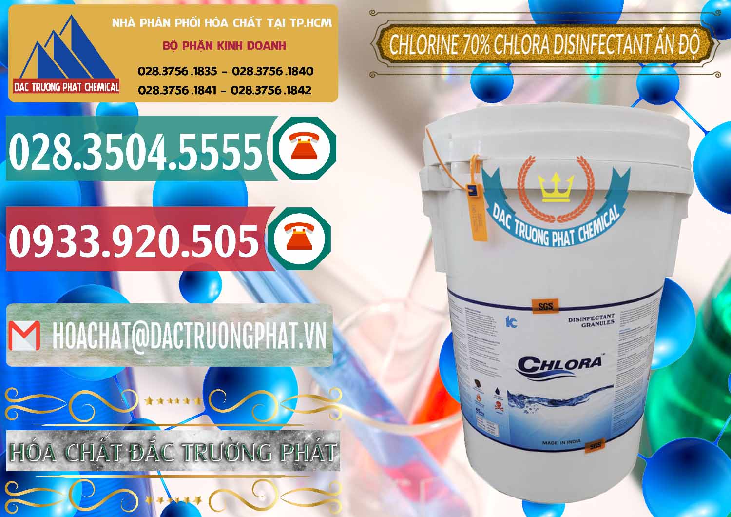 Nhà nhập khẩu _ bán Chlorine – Clorin 70% Chlora Disinfectant Ấn Độ India - 0213 - Công ty chuyên kinh doanh _ phân phối hóa chất tại TP.HCM - muabanhoachat.vn