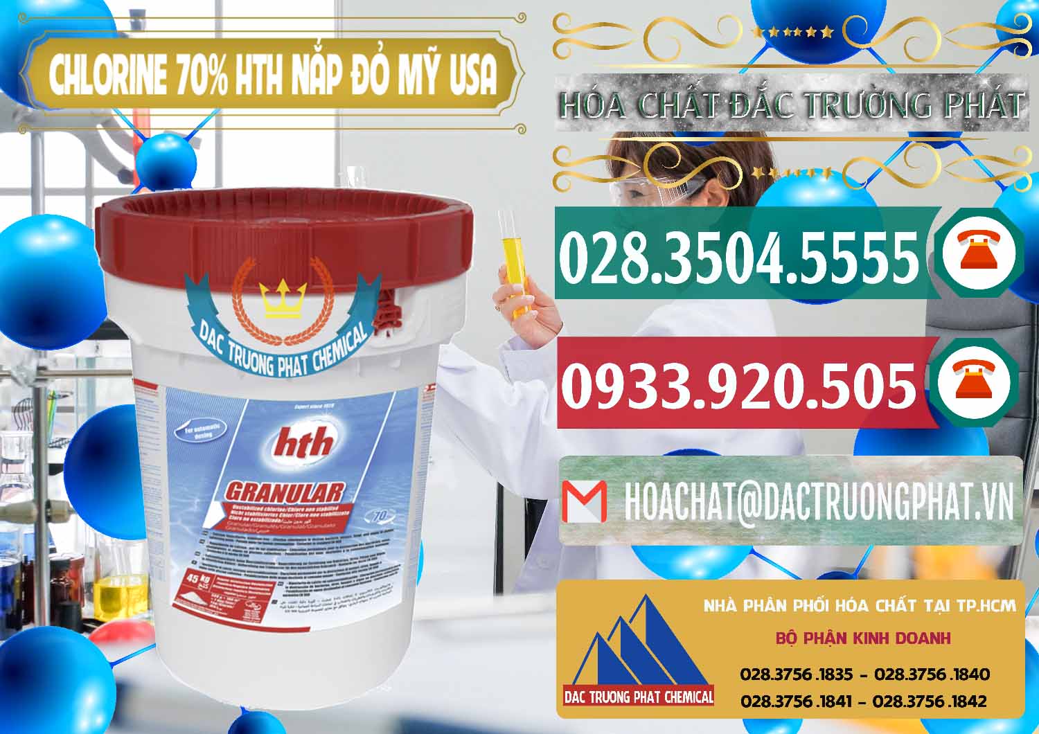 Đơn vị chuyên phân phối - bán Clorin – Chlorine 70% HTH Nắp Đỏ Mỹ Usa - 0244 - Đơn vị chuyên bán - phân phối hóa chất tại TP.HCM - muabanhoachat.vn