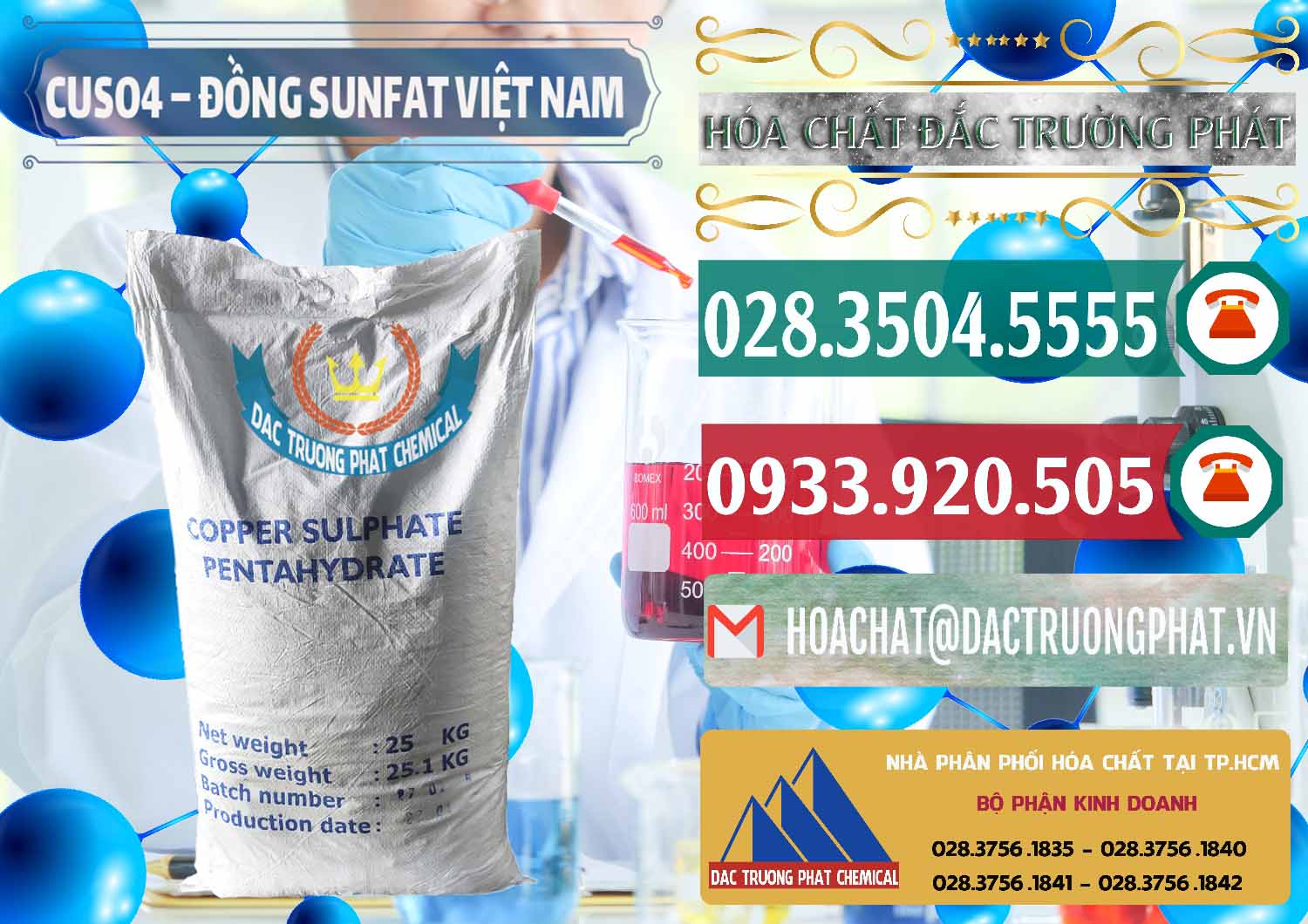 Đơn vị phân phối & cung cấp CuSO4 – Đồng Sunfat Dạng Bột Việt Nam - 0196 - Cty bán _ cung ứng hóa chất tại TP.HCM - muabanhoachat.vn