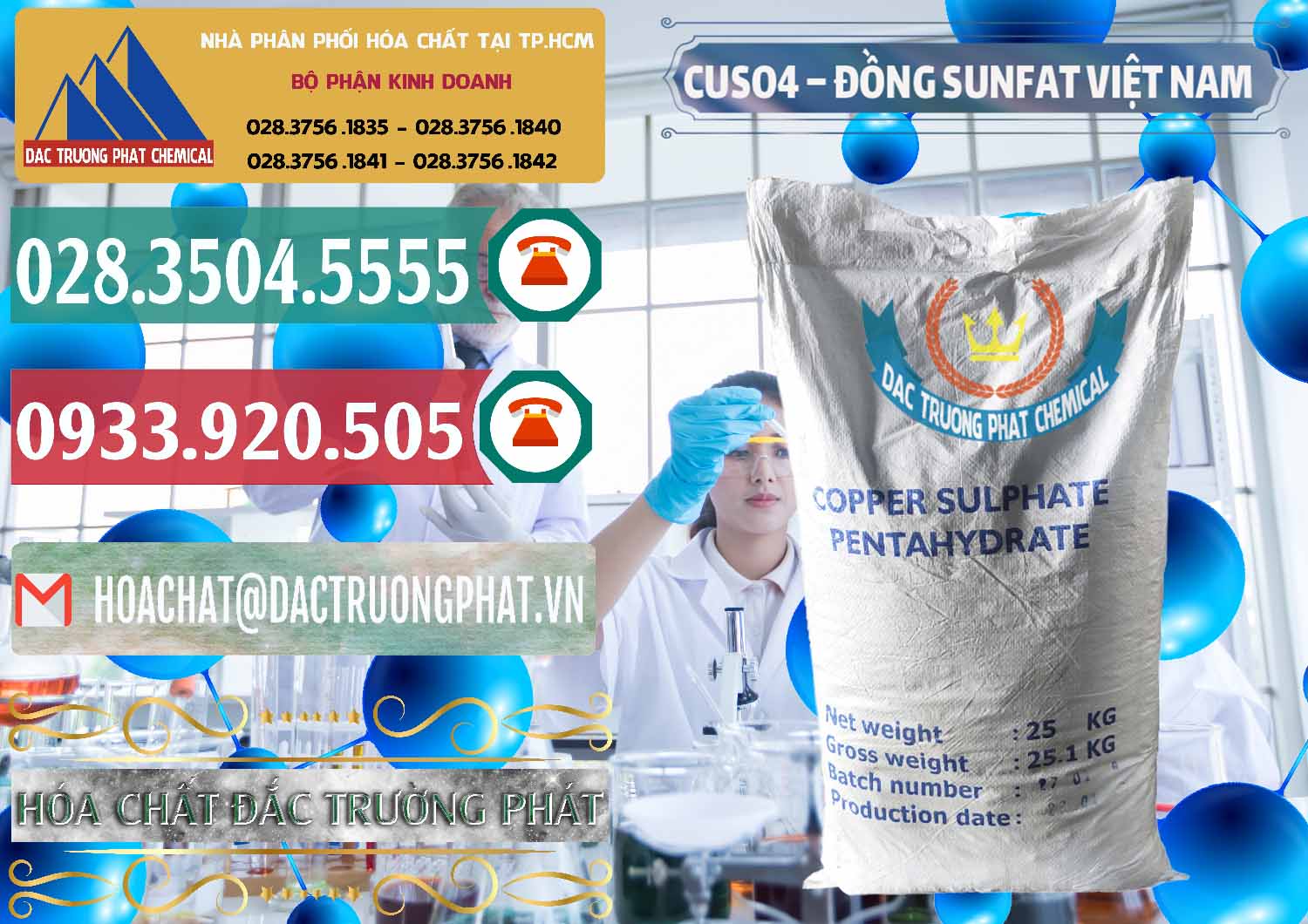 Cung ứng và phân phối CuSO4 – Đồng Sunfat Dạng Bột Việt Nam - 0196 - Chuyên phân phối _ bán hóa chất tại TP.HCM - muabanhoachat.vn