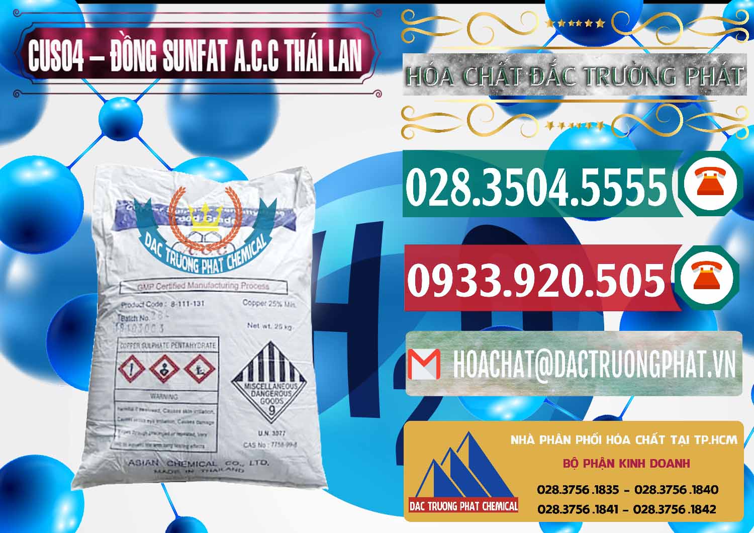 Nơi bán & cung cấp CuSO4 – Đồng Sunfat A.C.C Thái Lan - 0249 - Đơn vị chuyên bán và cung cấp hóa chất tại TP.HCM - muabanhoachat.vn
