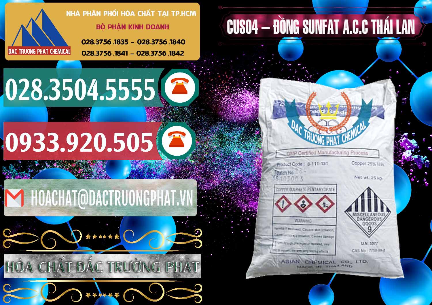 Đơn vị bán ( cung cấp ) CuSO4 – Đồng Sunfat A.C.C Thái Lan - 0249 - Nơi cung cấp và bán hóa chất tại TP.HCM - muabanhoachat.vn
