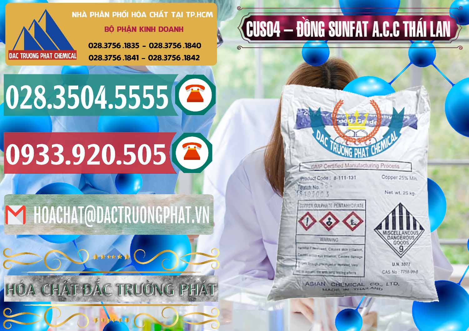 Công ty nhập khẩu & bán CuSO4 – Đồng Sunfat A.C.C Thái Lan - 0249 - Công ty chuyên bán và phân phối hóa chất tại TP.HCM - muabanhoachat.vn