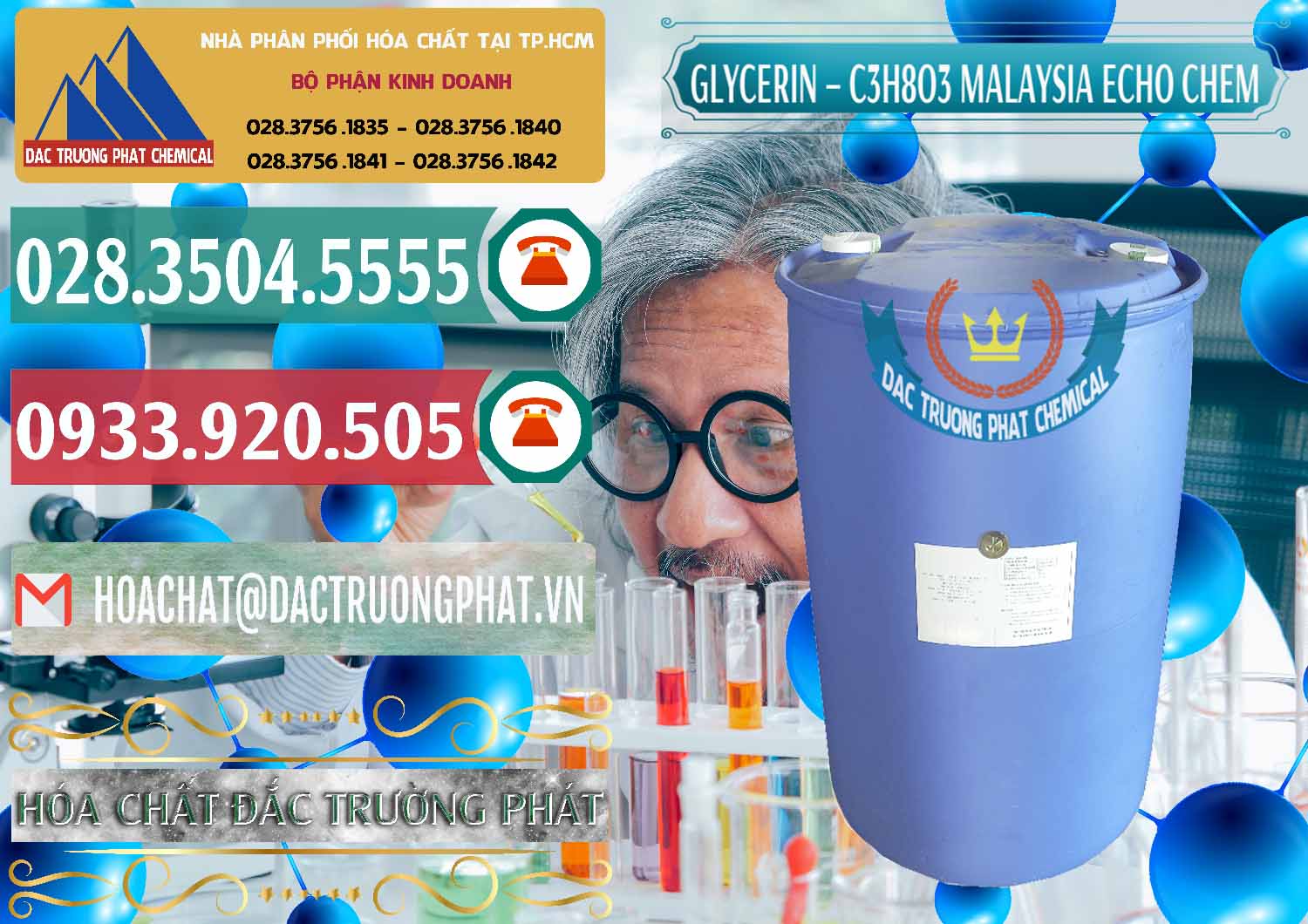 Cung cấp và bán C3H8O3 - Glycerin 99.7% Echo Chem Malaysia - 0273 - Cty kinh doanh - phân phối hóa chất tại TP.HCM - muabanhoachat.vn