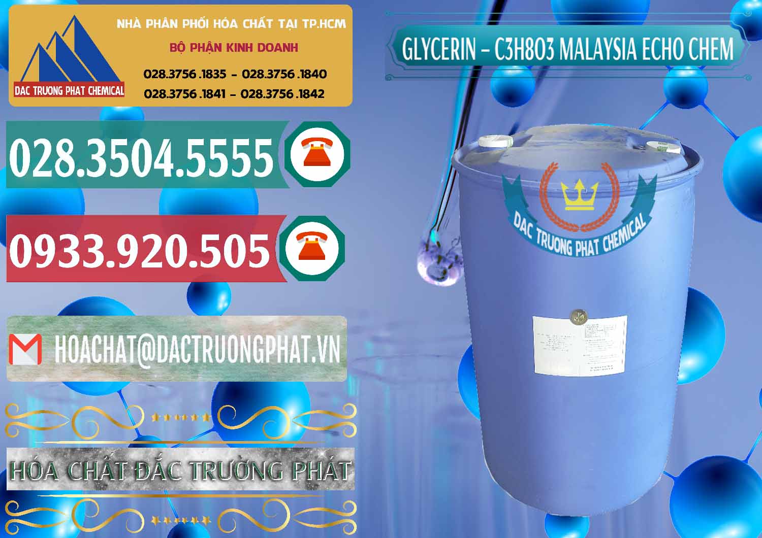 Đơn vị chuyên nhập khẩu và bán C3H8O3 - Glycerin 99.7% Echo Chem Malaysia - 0273 - Cty phân phối và bán hóa chất tại TP.HCM - muabanhoachat.vn