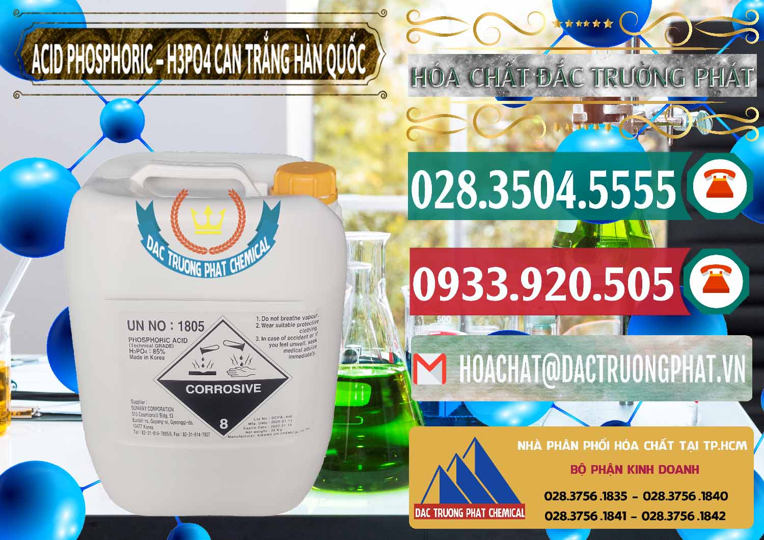 Chuyên nhập khẩu và bán Acid Phosphoric - Axit Phosphoric H3PO4 Can Trắng Hàn Quốc Korea - 0017 - Nhà cung cấp & kinh doanh hóa chất tại TP.HCM - muabanhoachat.vn