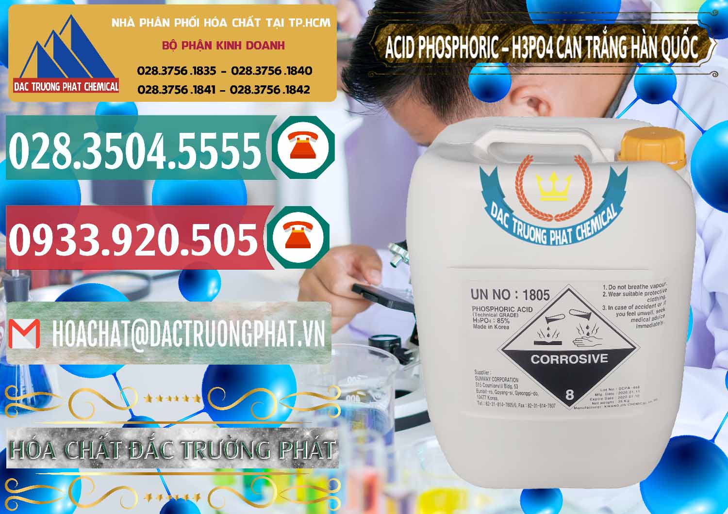 Công ty chuyên cung cấp ( bán ) Acid Phosphoric - Axit Phosphoric H3PO4 Can Trắng Hàn Quốc Korea - 0017 - Cty chuyên nhập khẩu & phân phối hóa chất tại TP.HCM - muabanhoachat.vn