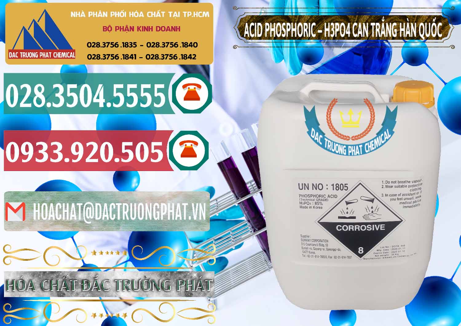 Đơn vị chuyên nhập khẩu & bán Acid Phosphoric - Axit Phosphoric H3PO4 Can Trắng Hàn Quốc Korea - 0017 - Cty nhập khẩu ( cung cấp ) hóa chất tại TP.HCM - muabanhoachat.vn