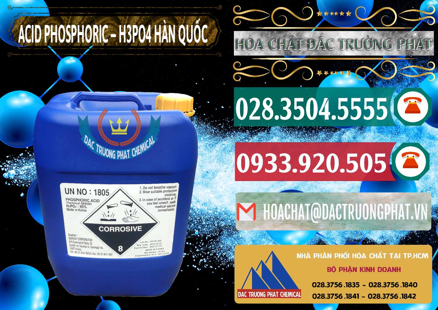 Cty cung ứng và bán Acid Phosphoric – H3PO4 85% Can Xanh Hàn Quốc Korea - 0016 - Chuyên kinh doanh - phân phối hóa chất tại TP.HCM - muabanhoachat.vn