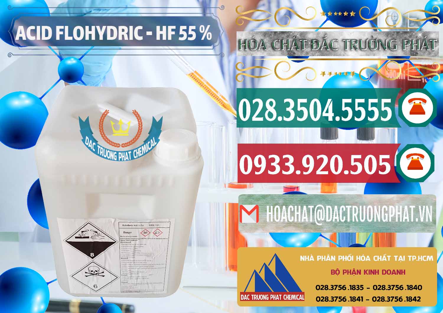 Nhà nhập khẩu ( bán ) Axit HF - Acid HF 55% Can Trắng Trung Quốc China - 0079 - Đơn vị chuyên bán & cung cấp hóa chất tại TP.HCM - muabanhoachat.vn