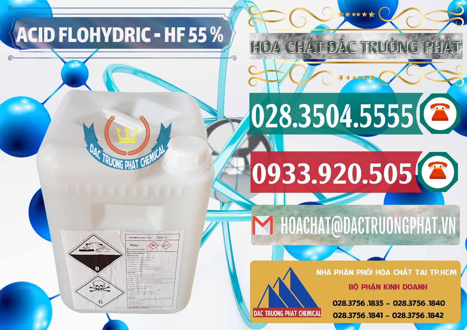 Chuyên bán ( cung cấp ) Axit HF - Acid HF 55% Can Trắng Trung Quốc China - 0079 - Nhà cung cấp _ phân phối hóa chất tại TP.HCM - muabanhoachat.vn