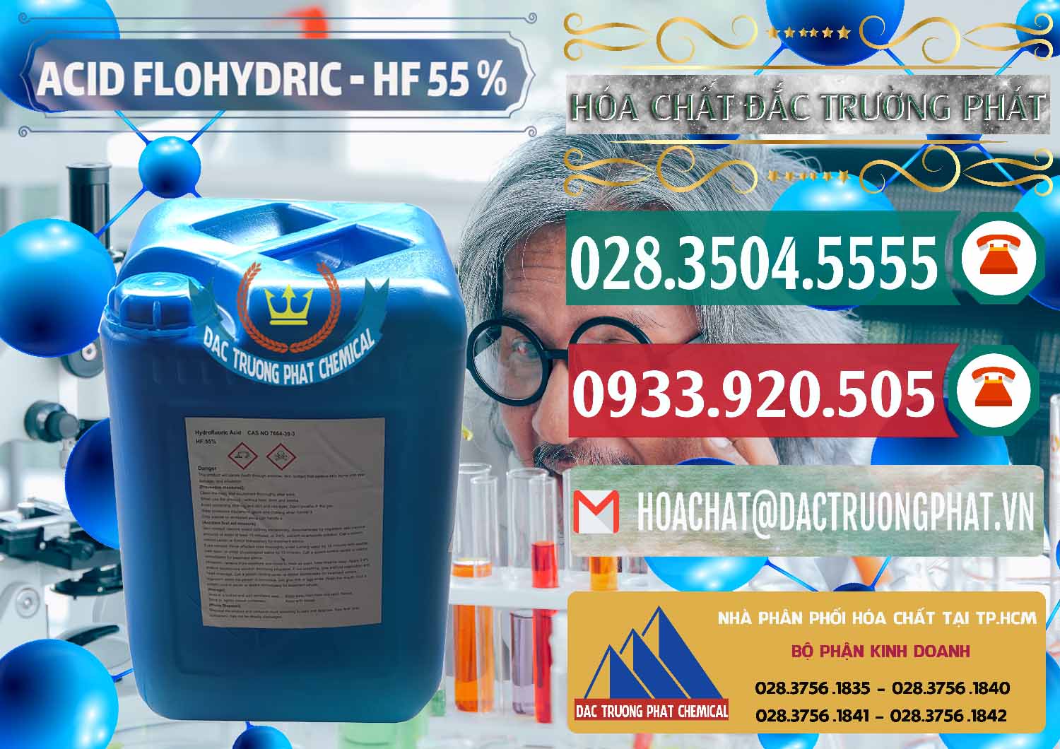 Phân phối ( bán ) Axit HF - Acid HF 55% Can Xanh Trung Quốc China - 0080 - Cty bán ( cung cấp ) hóa chất tại TP.HCM - muabanhoachat.vn