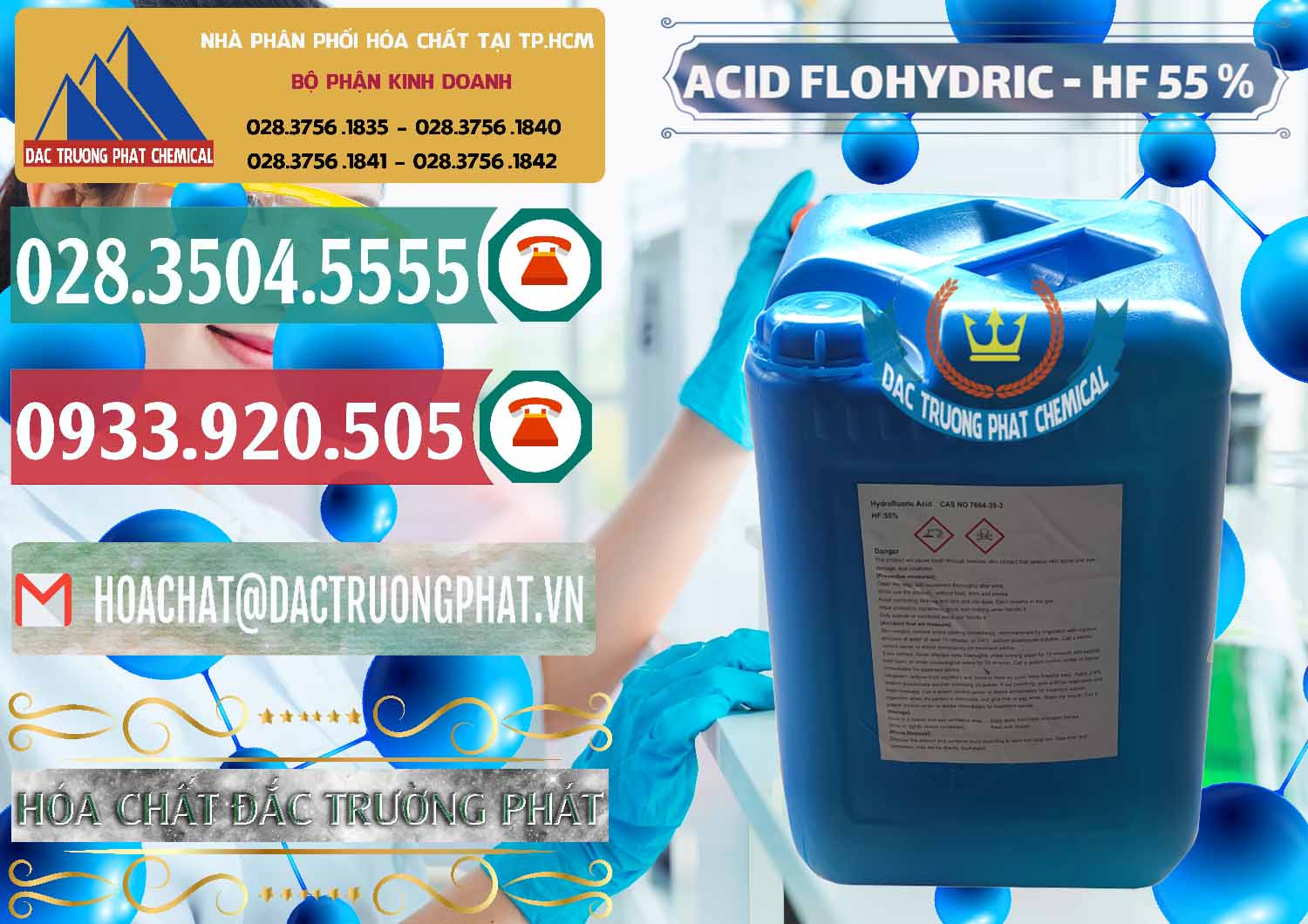 Công ty bán ( phân phối ) Axit HF - Acid HF 55% Can Xanh Trung Quốc China - 0080 - Cty phân phối và kinh doanh hóa chất tại TP.HCM - muabanhoachat.vn