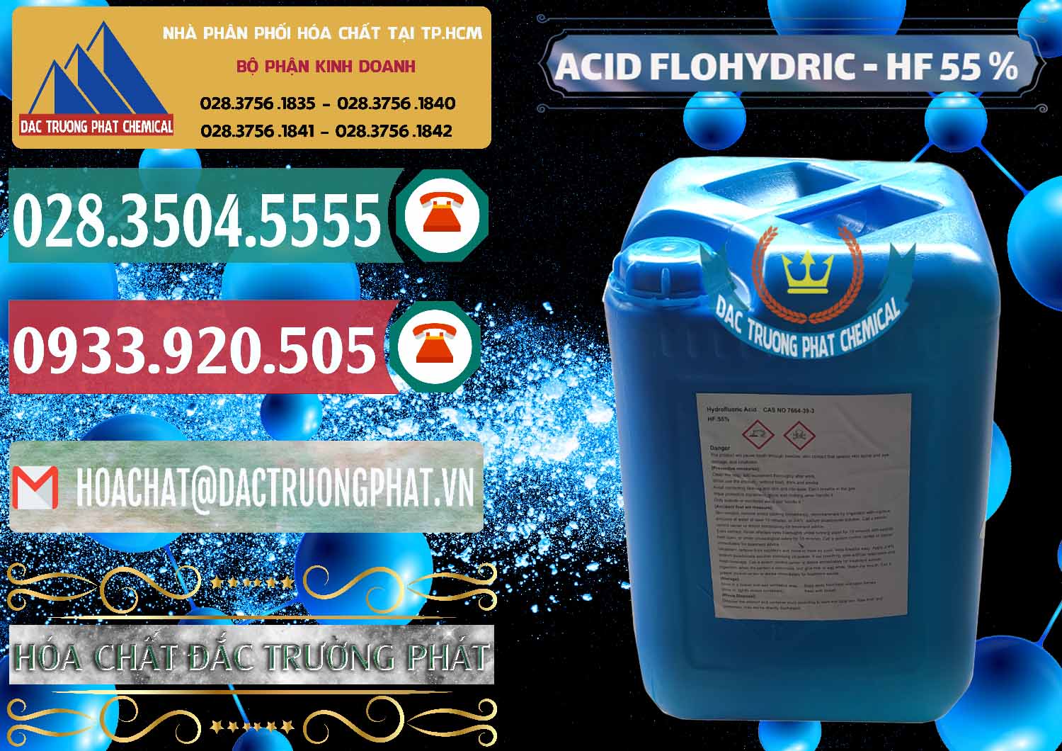 Chuyên nhập khẩu - bán Axit HF - Acid HF 55% Can Xanh Trung Quốc China - 0080 - Nơi cung cấp & phân phối hóa chất tại TP.HCM - muabanhoachat.vn