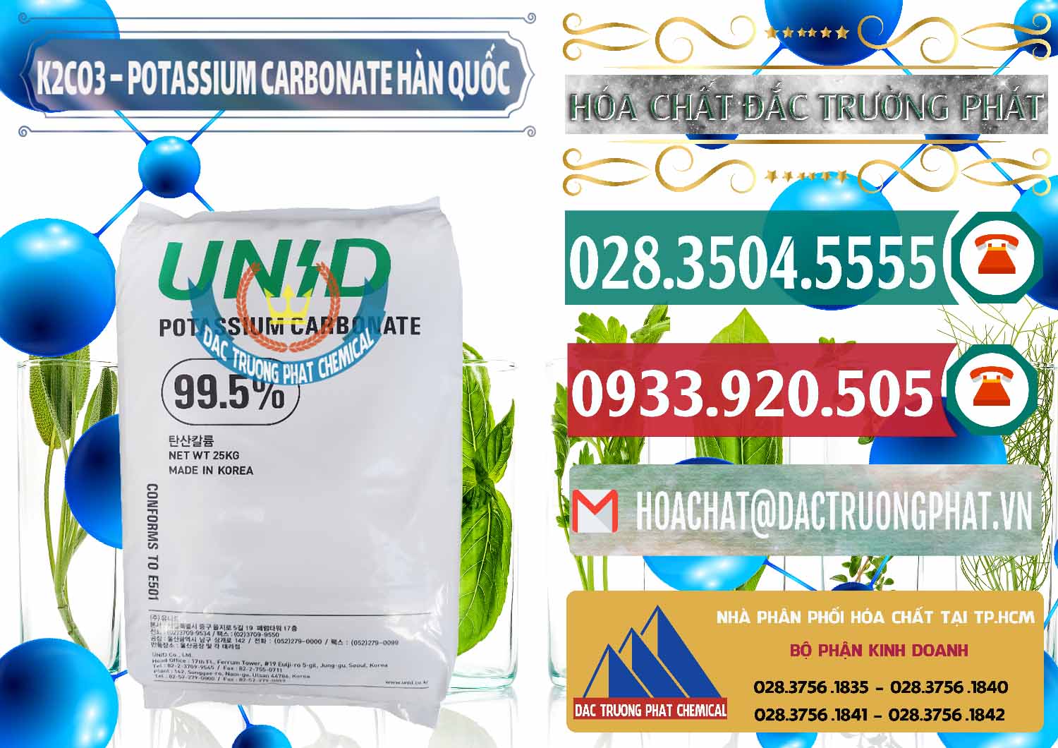Đơn vị chuyên bán và cung cấp K2Co3 – Potassium Carbonate Unid Hàn Quốc Korea - 0081 - Cty chuyên nhập khẩu - phân phối hóa chất tại TP.HCM - muabanhoachat.vn