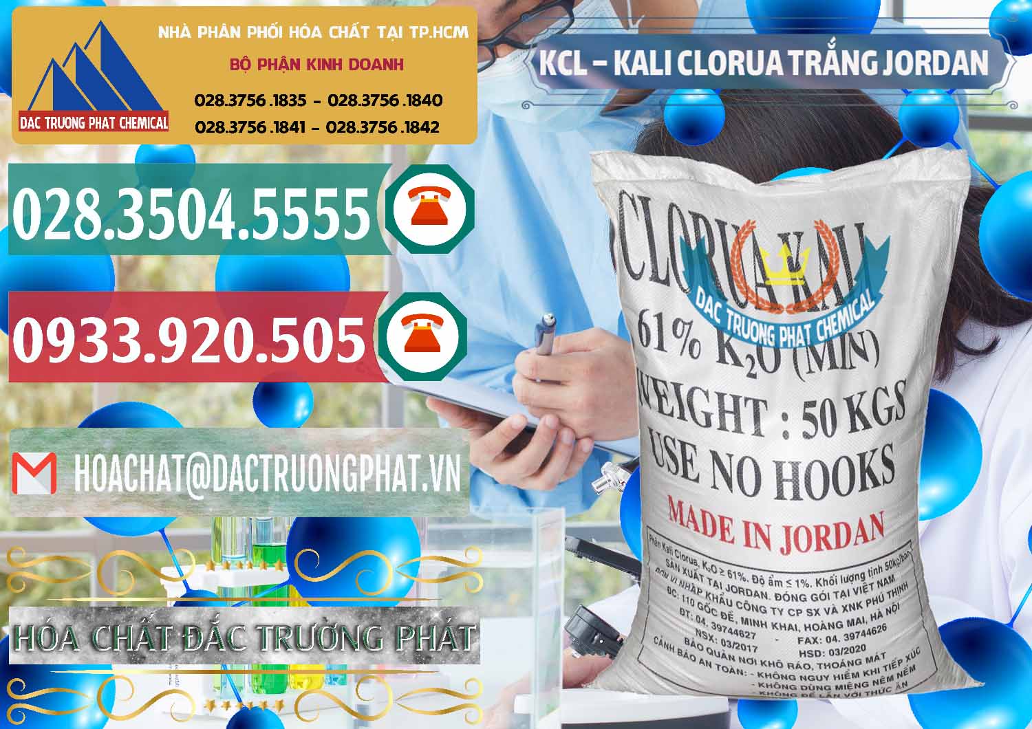 Cty chuyên kinh doanh ( bán ) KCL – Kali Clorua Trắng Jordan - 0088 - Nơi chuyên phân phối và nhập khẩu hóa chất tại TP.HCM - muabanhoachat.vn