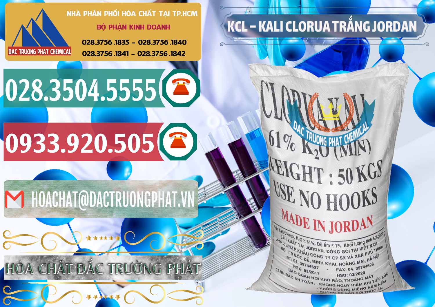 Cty phân phối và bán KCL – Kali Clorua Trắng Jordan - 0088 - Đơn vị chuyên kinh doanh _ cung cấp hóa chất tại TP.HCM - muabanhoachat.vn
