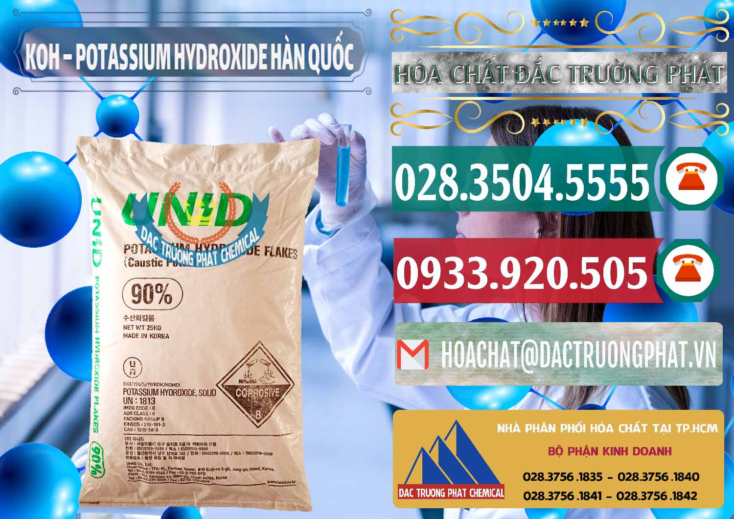 Cung ứng và bán KOH ( 90%) – Potassium Hydroxide Unid Hàn Quốc Korea - 0090 - Chuyên phân phối & nhập khẩu hóa chất tại TP.HCM - muabanhoachat.vn