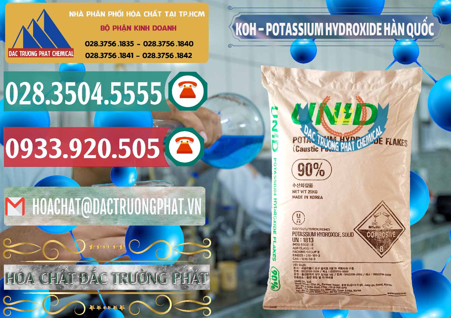 Cty chuyên bán & cung cấp KOH ( 90%) – Potassium Hydroxide Unid Hàn Quốc Korea - 0090 - Đơn vị cung cấp - bán hóa chất tại TP.HCM - muabanhoachat.vn