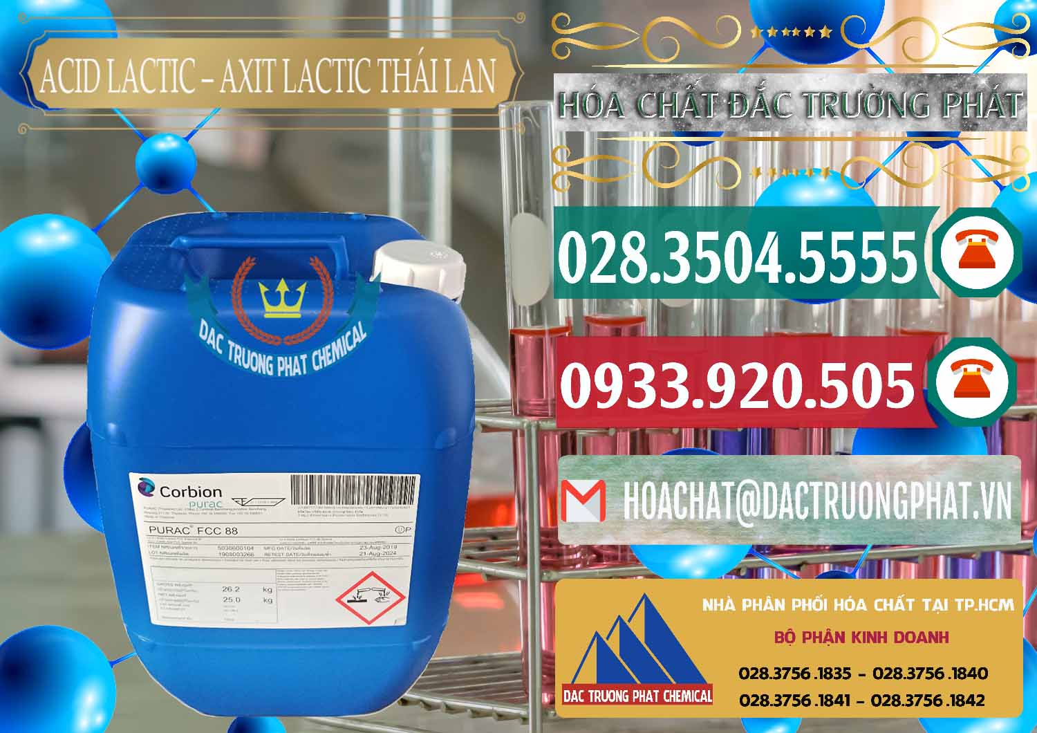 Công ty chuyên kinh doanh - bán Acid Lactic – Axit Lactic Thái Lan Purac FCC 88 - 0012 - Công ty chuyên bán - cung cấp hóa chất tại TP.HCM - muabanhoachat.vn