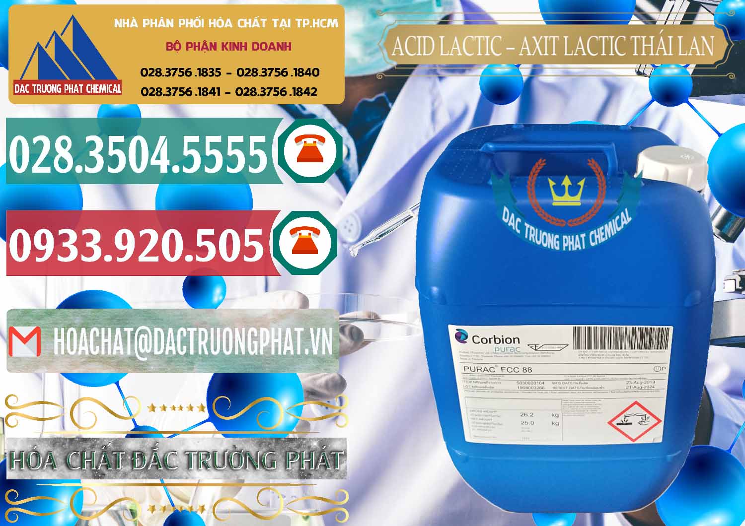 Công ty chuyên bán & cung cấp Acid Lactic – Axit Lactic Thái Lan Purac FCC 88 - 0012 - Đơn vị nhập khẩu và phân phối hóa chất tại TP.HCM - muabanhoachat.vn