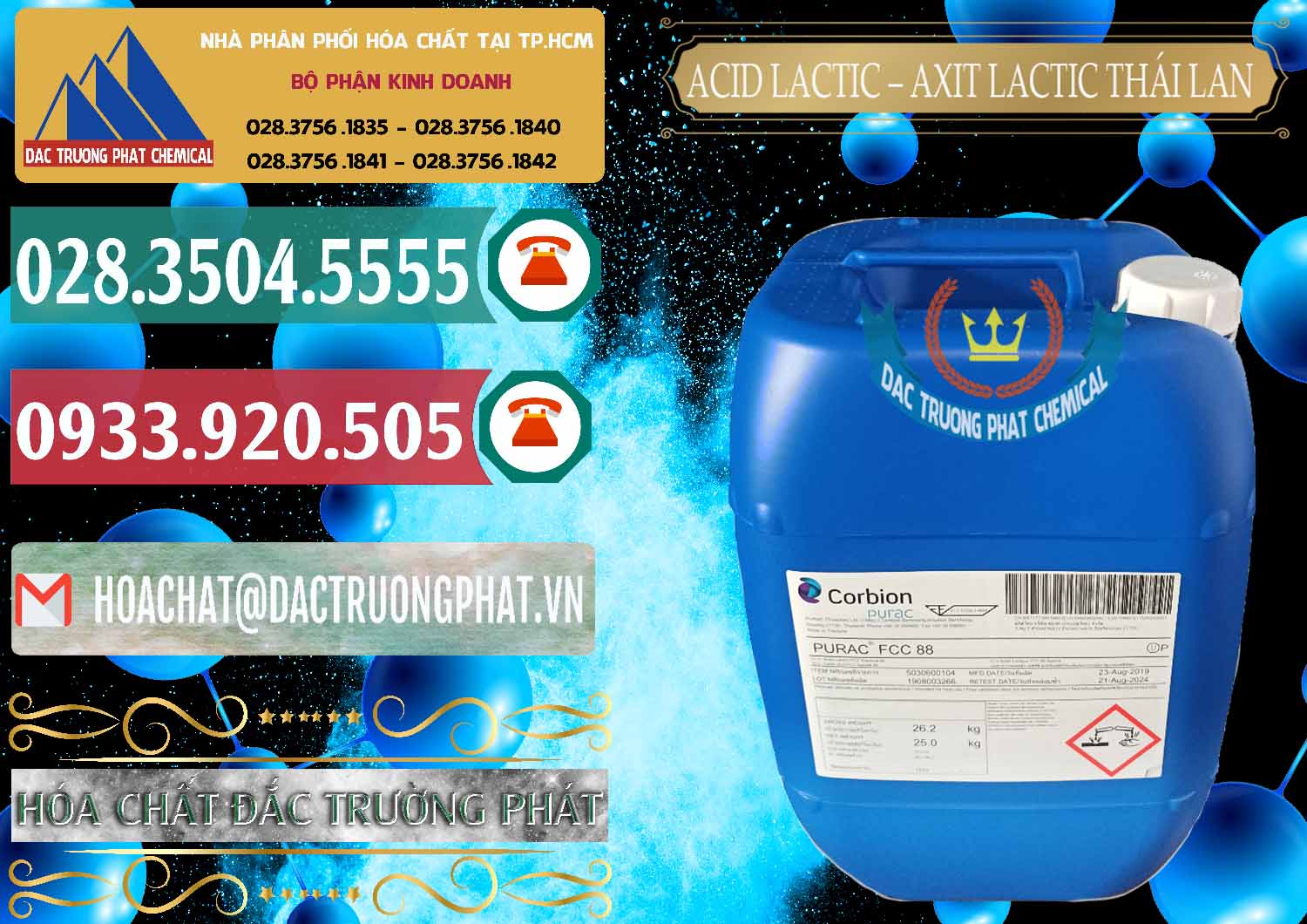 Đơn vị chuyên bán - cung cấp Acid Lactic – Axit Lactic Thái Lan Purac FCC 88 - 0012 - Đơn vị chuyên bán & cung cấp hóa chất tại TP.HCM - muabanhoachat.vn