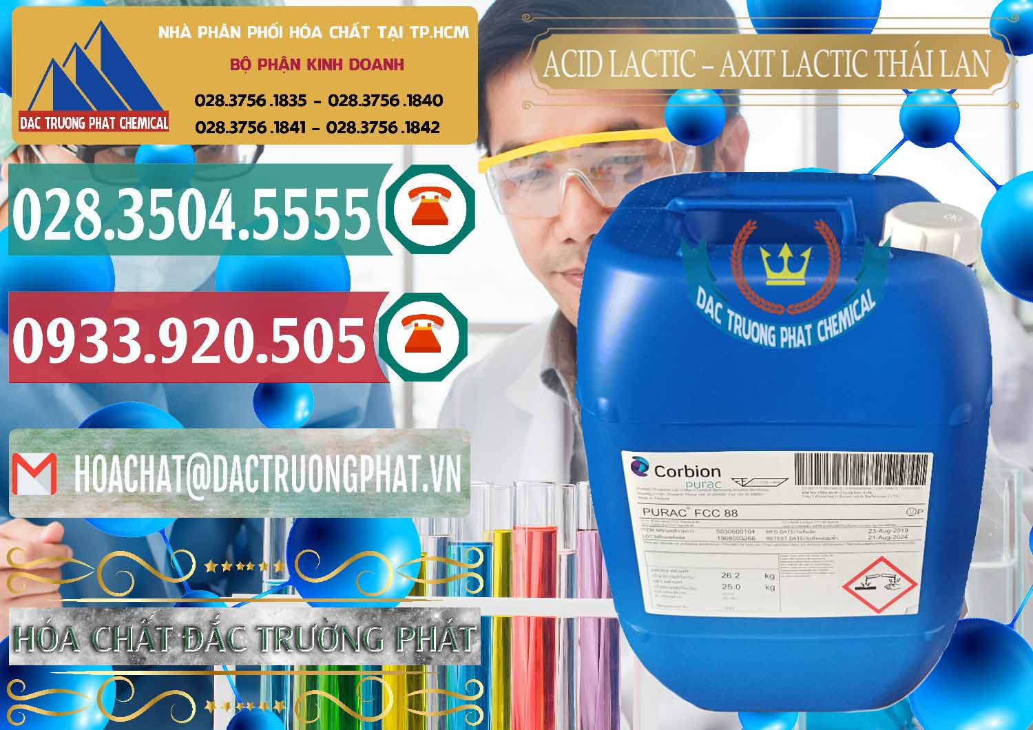 Công ty bán và cung cấp Acid Lactic – Axit Lactic Thái Lan Purac FCC 88 - 0012 - Chuyên kinh doanh và phân phối hóa chất tại TP.HCM - muabanhoachat.vn