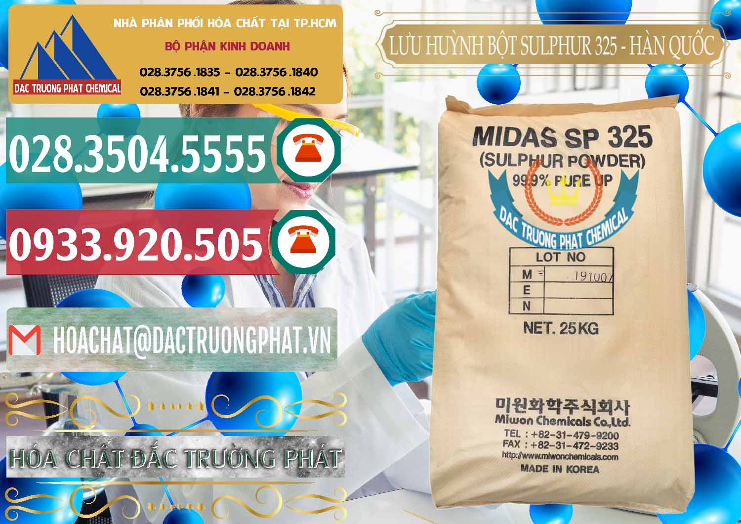 Nhà phân phối _ bán Lưu huỳnh Bột - Sulfur Powder Midas SP 325 Hàn Quốc Korea - 0198 - Cty phân phối & nhập khẩu hóa chất tại TP.HCM - muabanhoachat.vn
