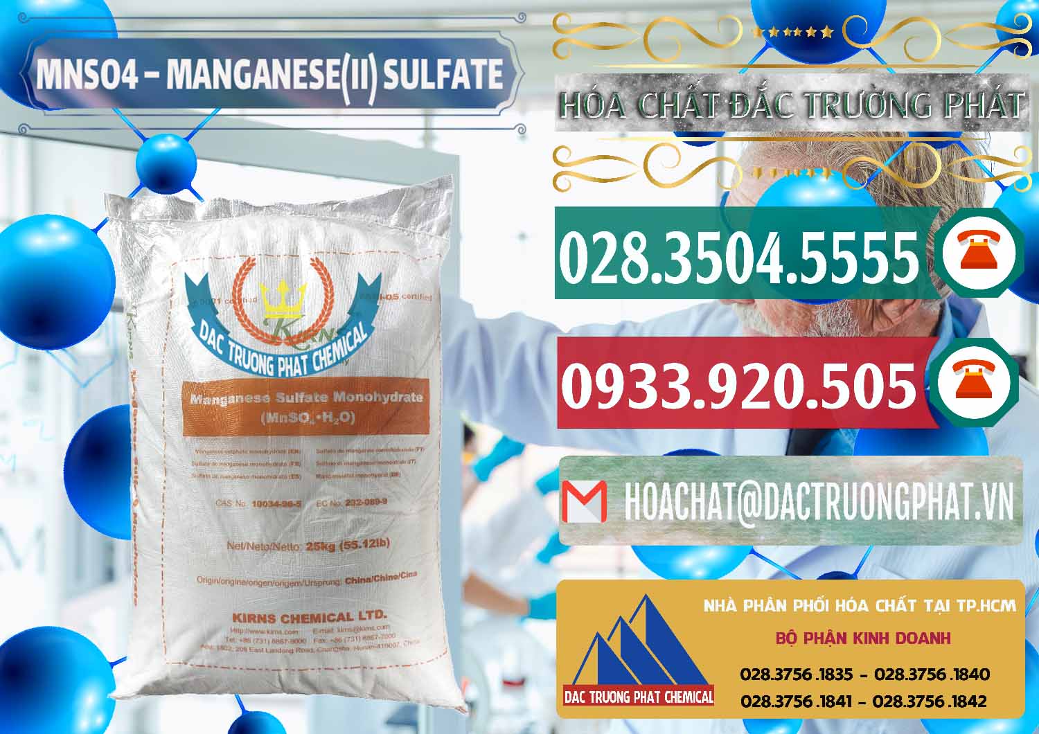 Chuyên cung cấp và bán MNSO4 – Manganese (II) Sulfate Kirns Trung Quốc China - 0095 - Nơi chuyên cung cấp & nhập khẩu hóa chất tại TP.HCM - muabanhoachat.vn