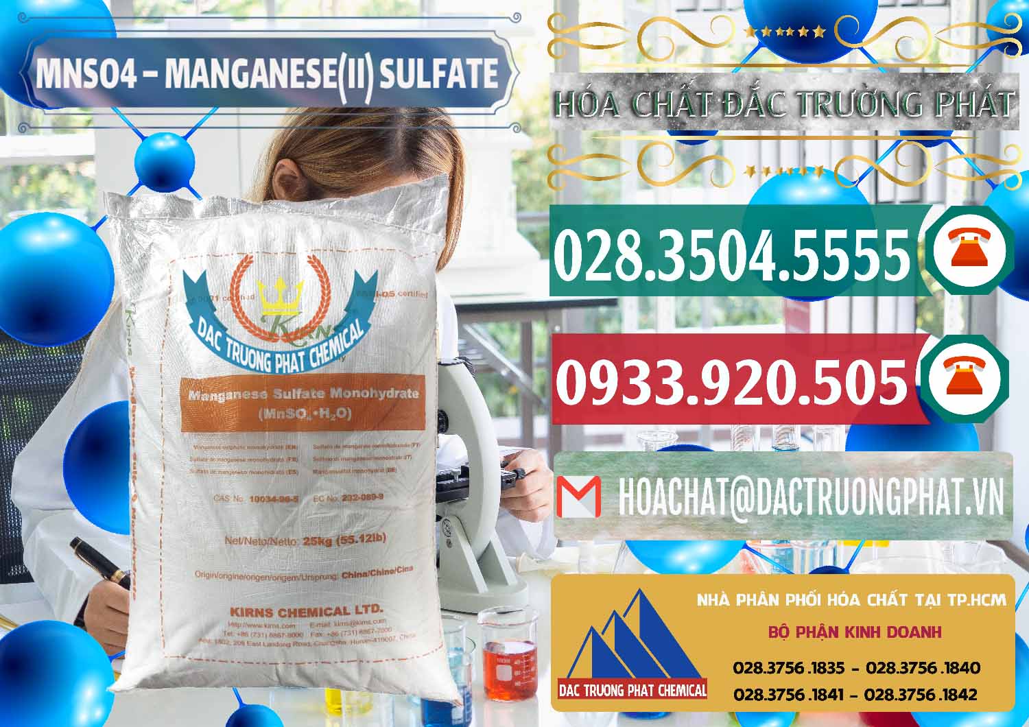 Nơi chuyên nhập khẩu ( bán ) MNSO4 – Manganese (II) Sulfate Kirns Trung Quốc China - 0095 - Chuyên nhập khẩu _ cung cấp hóa chất tại TP.HCM - muabanhoachat.vn